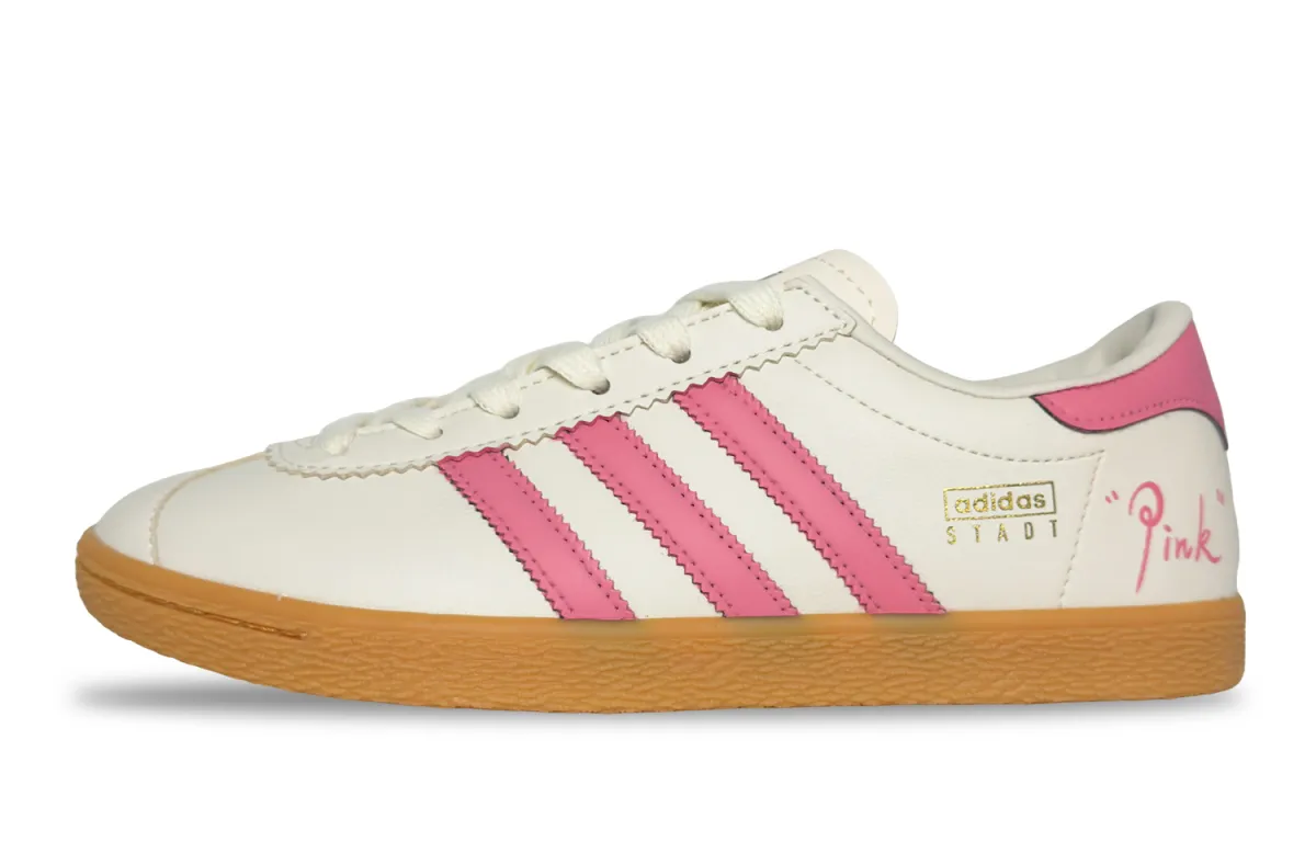 Adidas Originals Stadt Modern Classic And Versatile Low top German Army Trainers Unisex Beige Pink