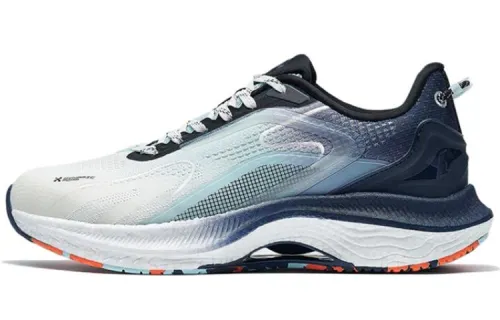 Xtep Tengyue fabric non-slip wear-resistant breathable lightweight low-top running shoes men's blue