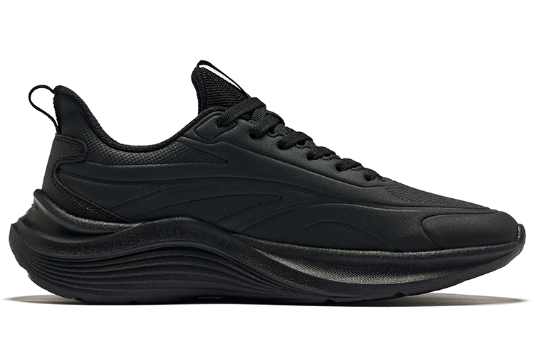 Erke Cushioning, Wear Resistant Low top Running Shoes Men’s Jet Black