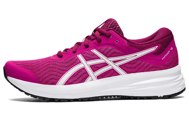 Asics Patriot 12 Comfortable Fabric Low top Running Shoes Women's Rose Red