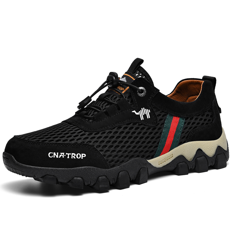 LINGHANGLUOTUO Outdoor Shoes Men’s Low Top Black, Dark Blue, Brown