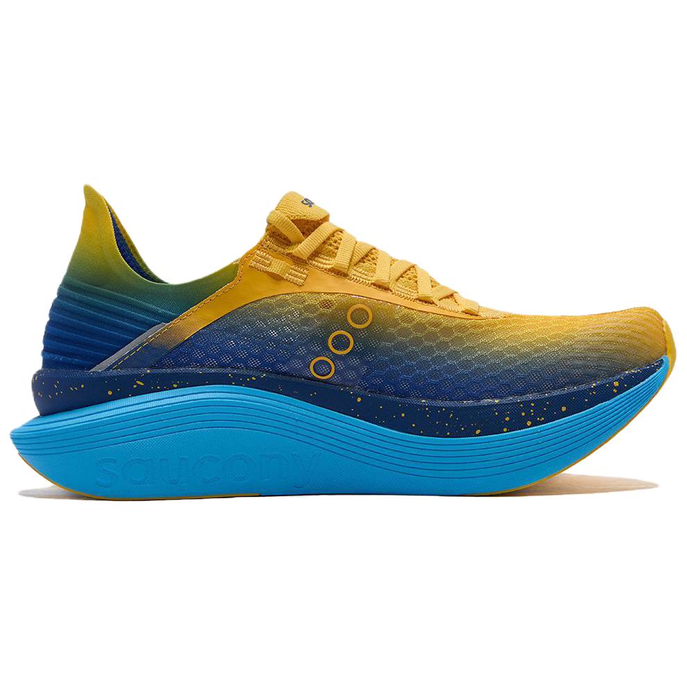 Saucony ENDORPHIN ELITE 2 Low top INCREDIRUN Toe Divider Carbon Plate Marathon Racing Running Shoes Men’s Yellow Blue