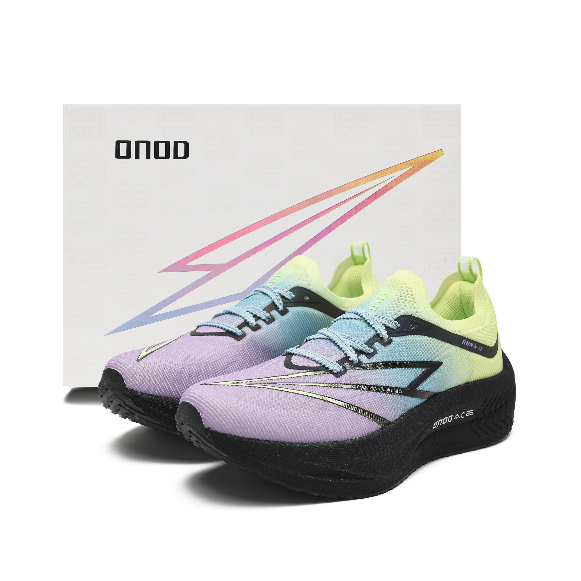 ONOD Running Shoes Unisex Black Multicolor