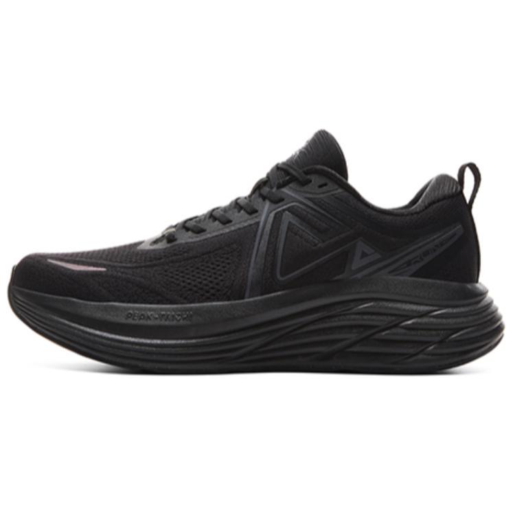 PEAK Cushioning Slip Resistant Abrasion Resistant Impact Resistant Rebound Low top Running Shoes Men’s Black
