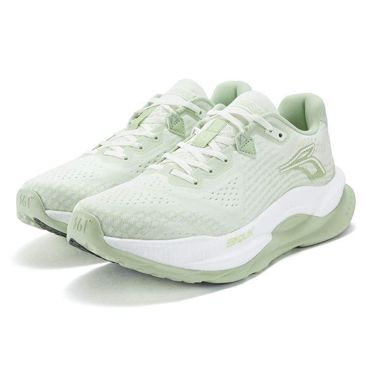 361° Fiery 5 Cushioning, Wear Resistant Low top Running Shoes Men’s White Green