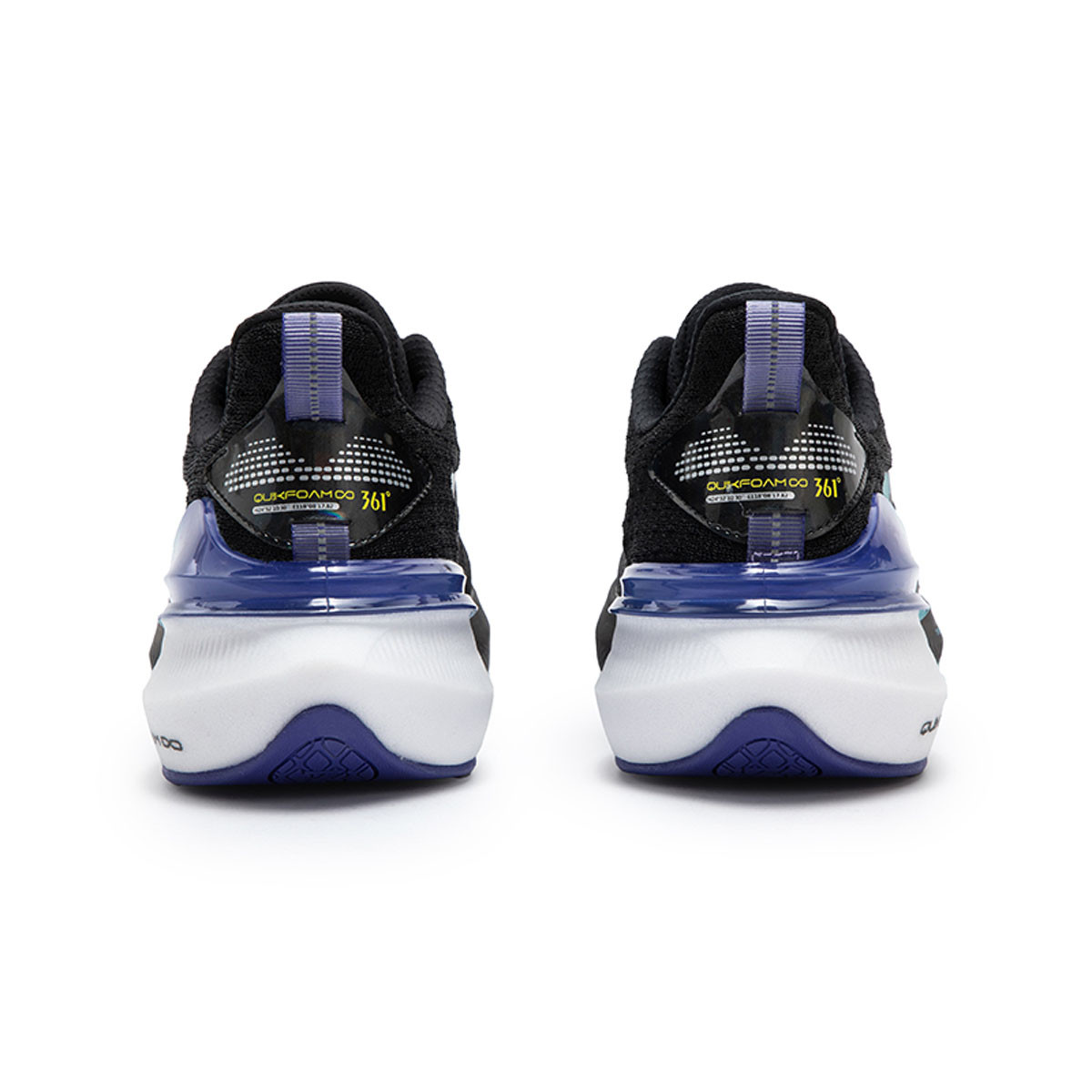 361° Cushioning Slip Resistant Abrasion Resistant Low top Casual Running Shoes Men’s Black Purple