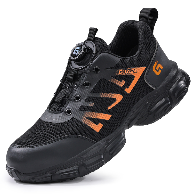 LANOUDUN Impact Resistant, Lightweight, Slip Resistant Low top Outdoor Shoes Unisex Black