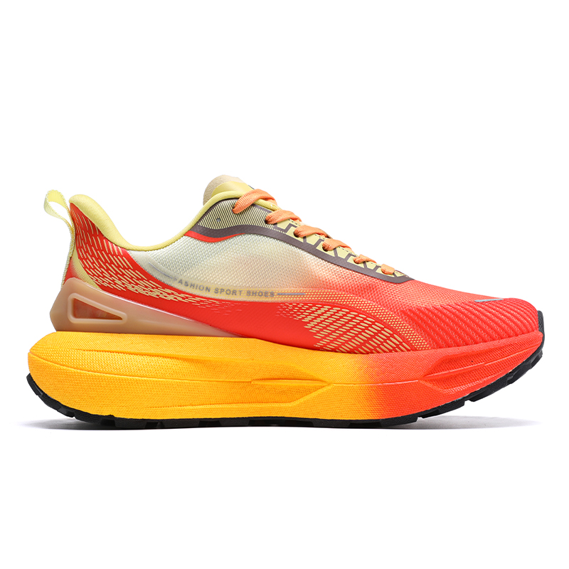 Meiretu Slip Resistant, Abrasion Resistant, Lightweight Low top Casual Sprint Running Shoes Men’s Orange Red