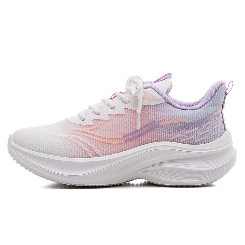 HUANQIU Cushioning Breathable Support Cushioning Breathable Support Low top Casual Running Shoes Women’s White Purple