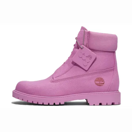 PANGAIA x Timberland Waterproof 6 Inch Suede Thermal Abrasion Resistant Short Outdoor Boots Women's Pink