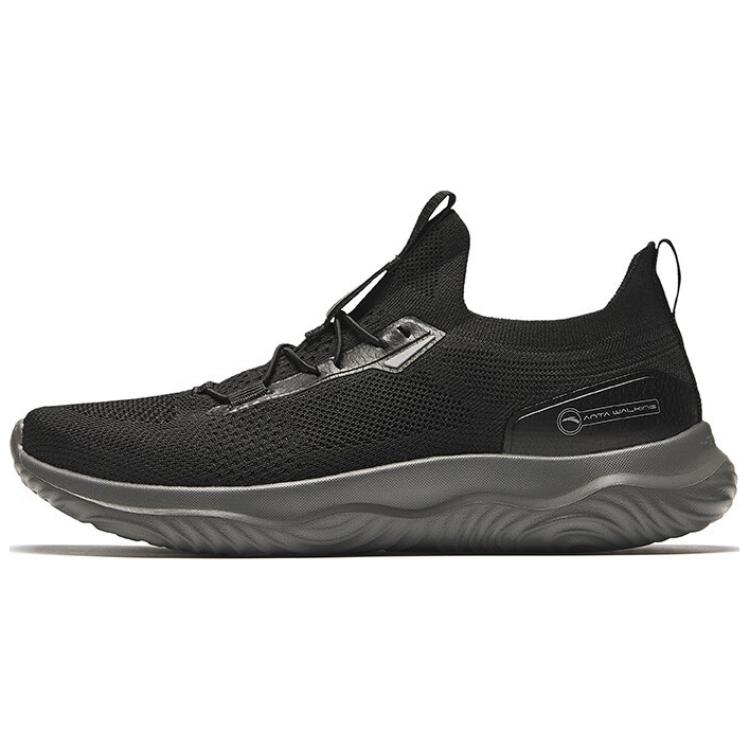 Anta Cushioning Slip Resistant Low top Running Shoes Men’s Basic Black