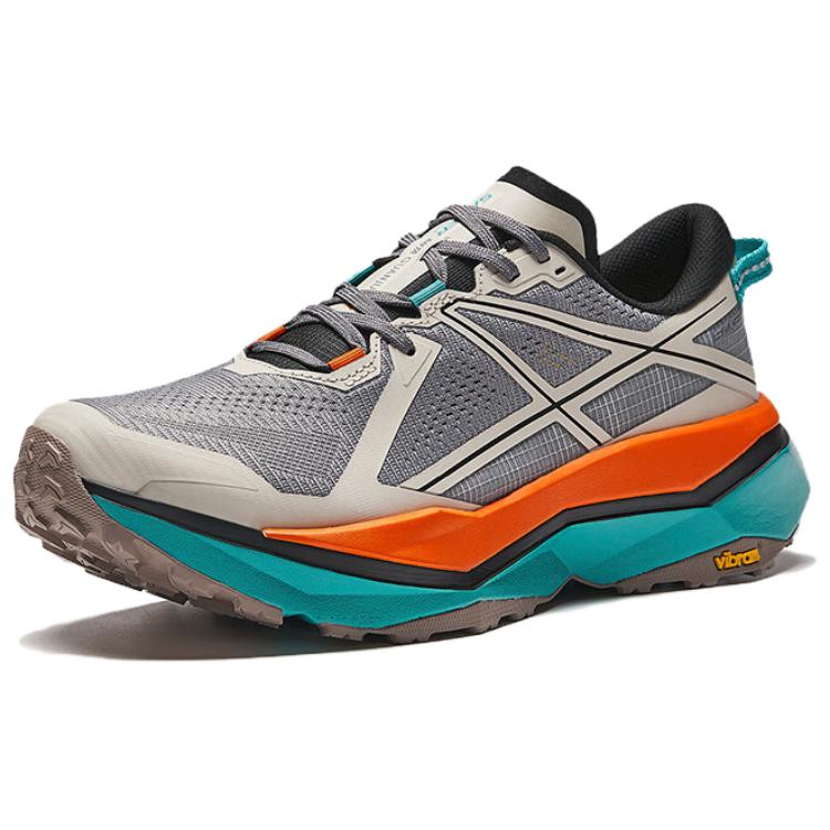 Anta Cushioning Slip Resistant Low top Trail Running Shoes Men’s Beige Gray