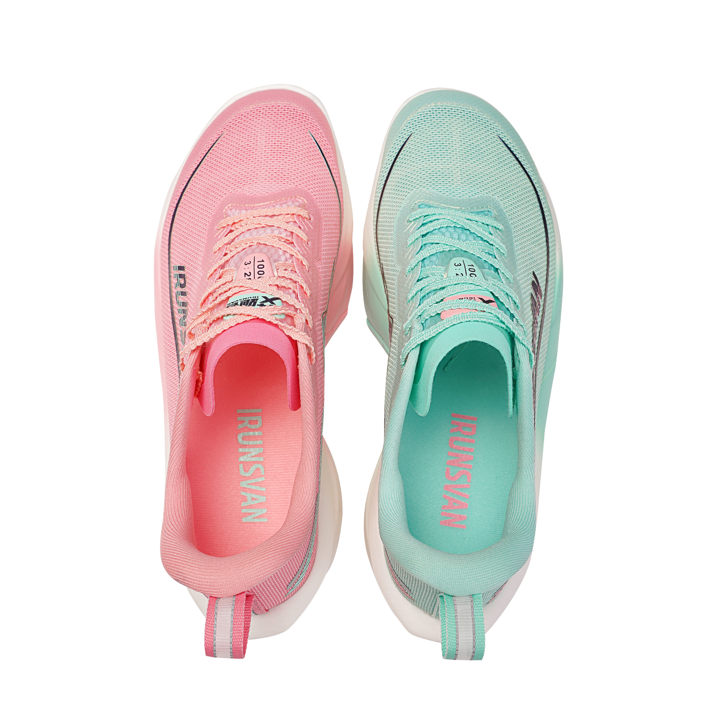 IRUNSVAN Low top Running Shoes Unisex Mismatched Willow In The Japanese Breeze