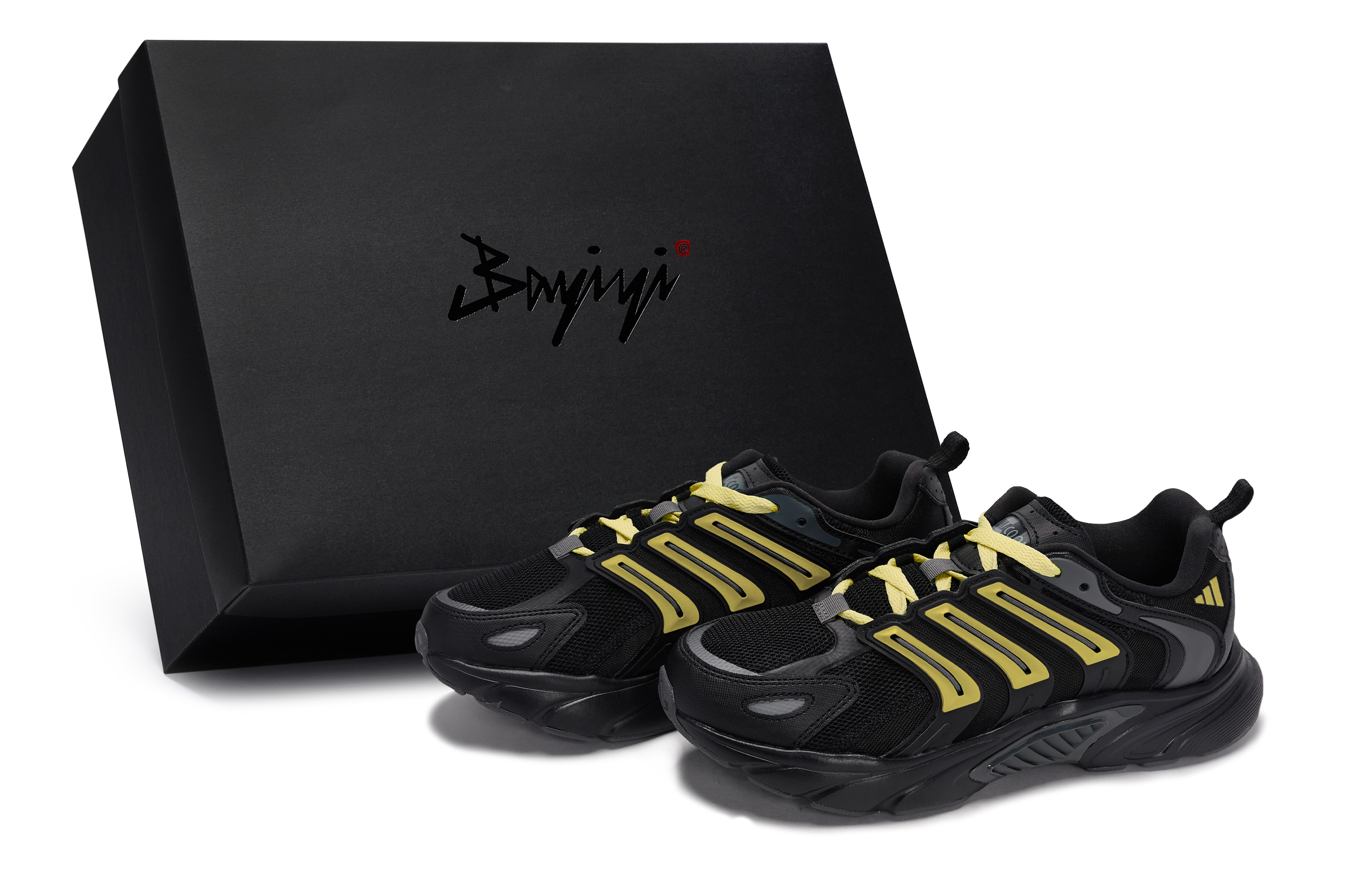 Adidas CLIMACOOL BOUNCE Slip Resistant Abrasion Resistant Low top Running Shoes Unisex Black Yellow
