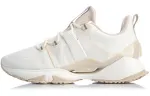 Li Ning Crazy Run X Cushioning Slip Resistant Low top Running Shoes Women's White Brown