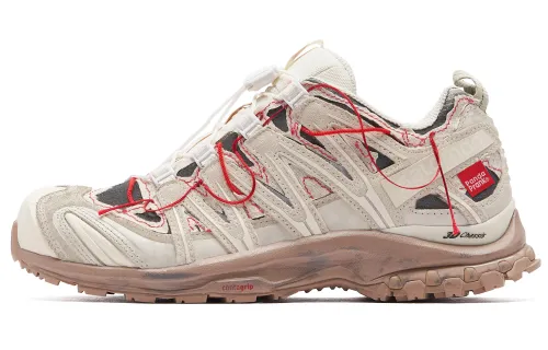 SALOMON XA Pro 3D ADV Slip Resistant, Abrasion Resistant, Moisture Wicking Casual Running Shoes Unisex Beige White Red