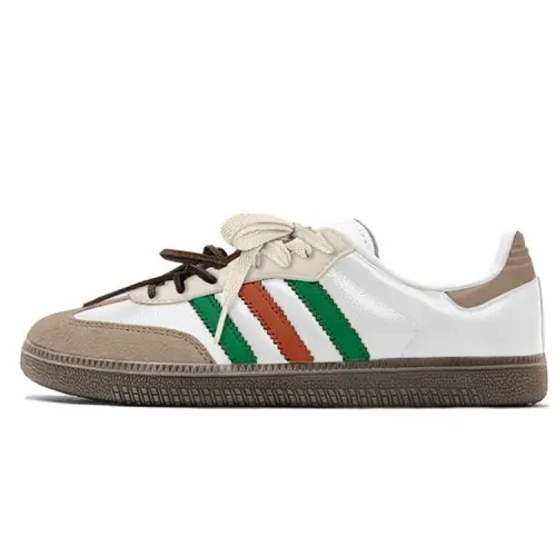 Adidas Originals SAMBA OG Slip Resistant Low top Skateboard Shoes Unisex Green Red