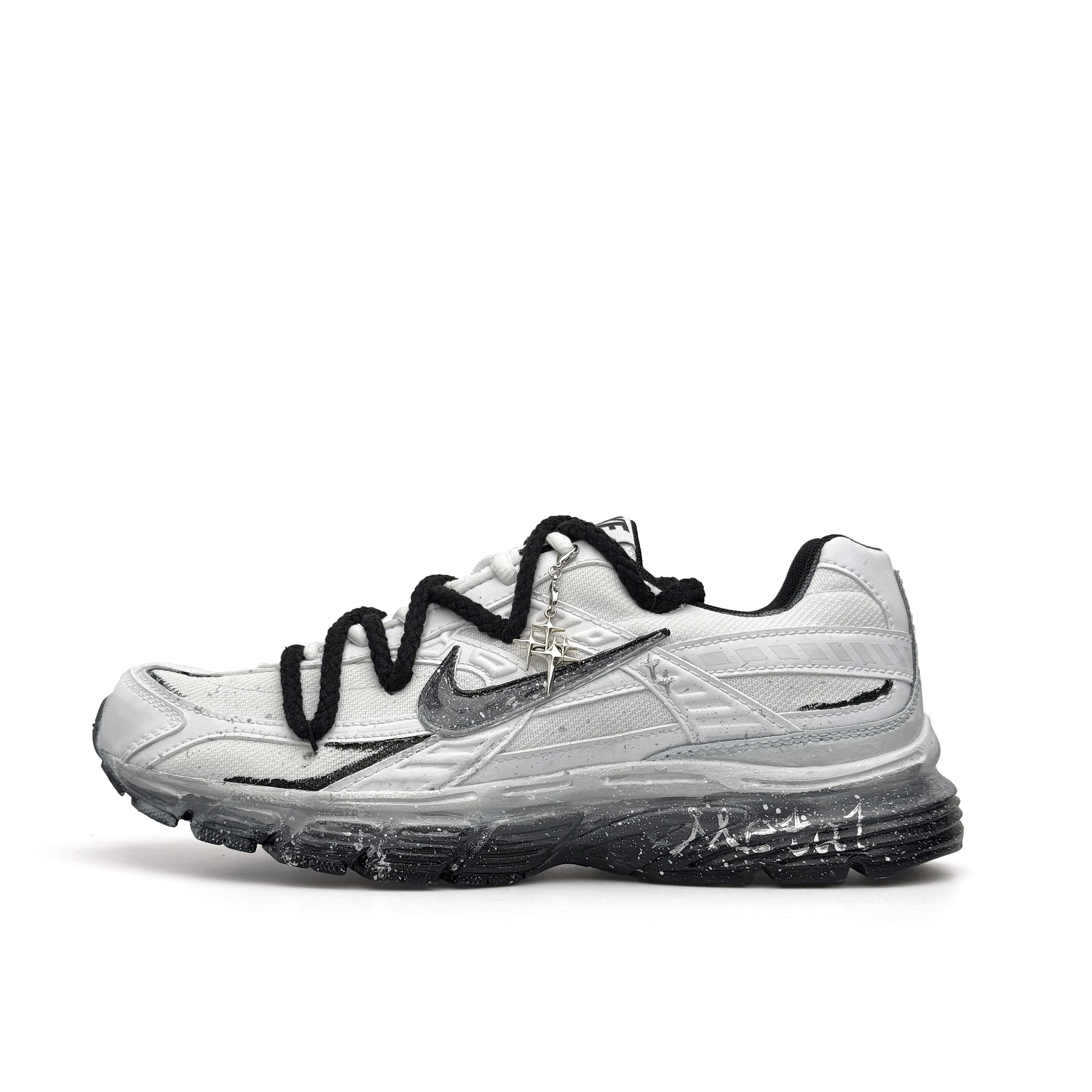 Nike Initiator Mesh Lightweight Low top Casual Running Shoes Unisex Black Gray White