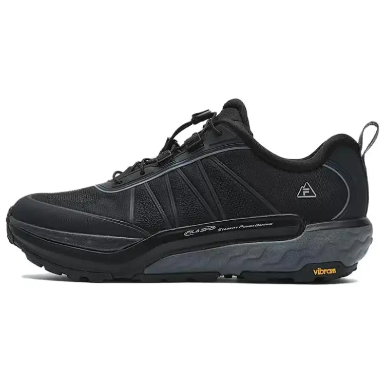 FILA SPD HORIZON Abrasion Resistant Breathable Low top Outdoor Shoes Men's Black