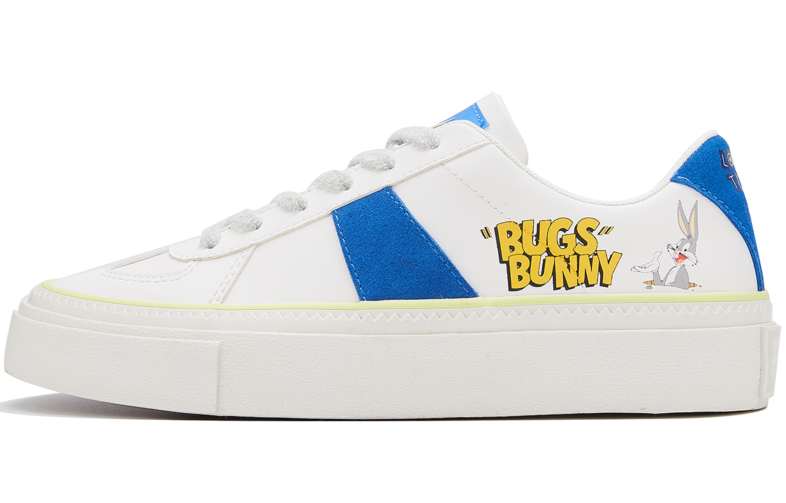 LOONEY TUNES x STARTER Bugs Bunny Abrasion Resistant Low top Skateboard Shoes Men's White Blue