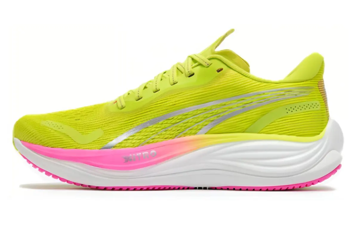 PUMA Velocity Nitro 3 Slip Resistant Abrasion Resistant Low top Running Shoes Women's Yellow