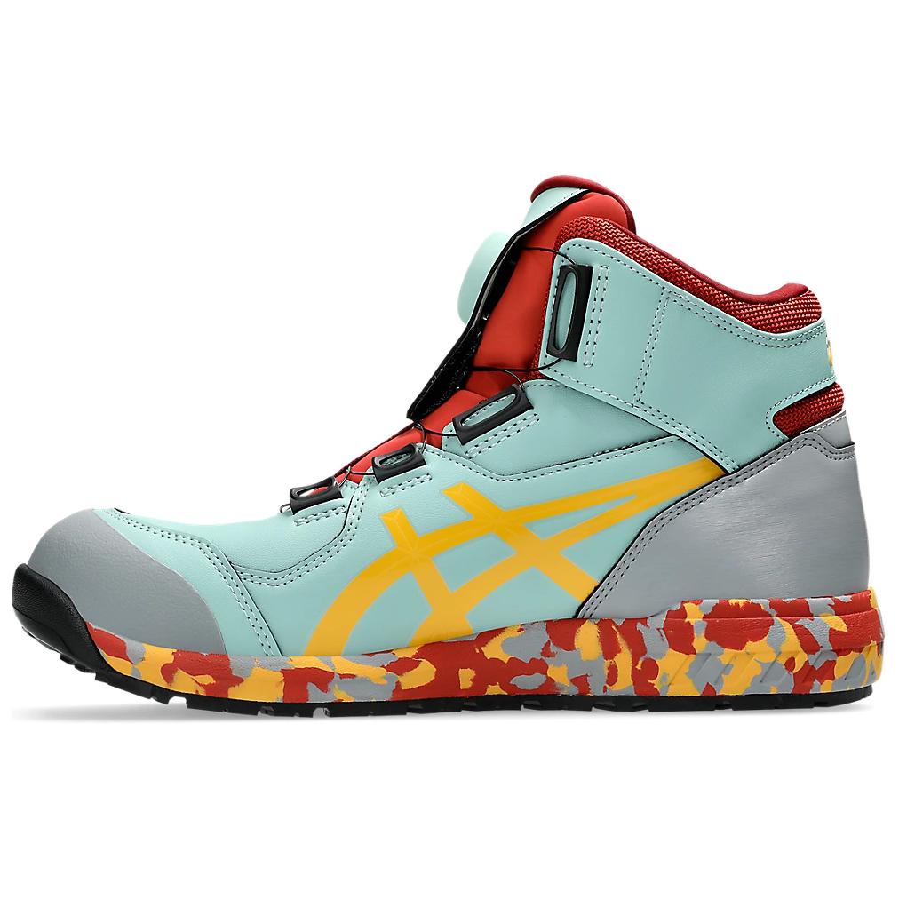 Asics Winjob High top Casual Running Shoes Unisex Cyan Yellow