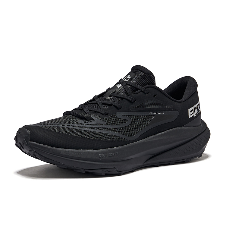 Erke Cushioning Coverage Slip Resistant Low top Running Shoes Men’s Jet Black