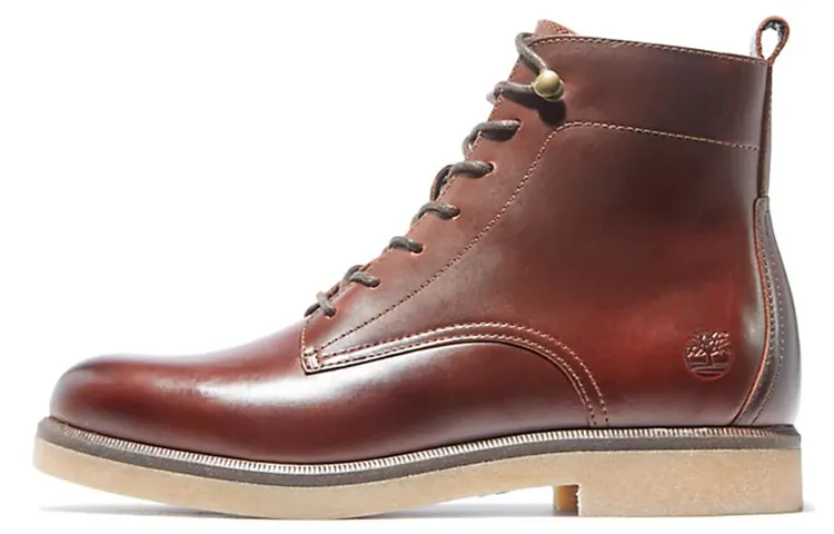Timberland Leather Abrasion Resistant Short Outdoor Boots Women's Burgundy