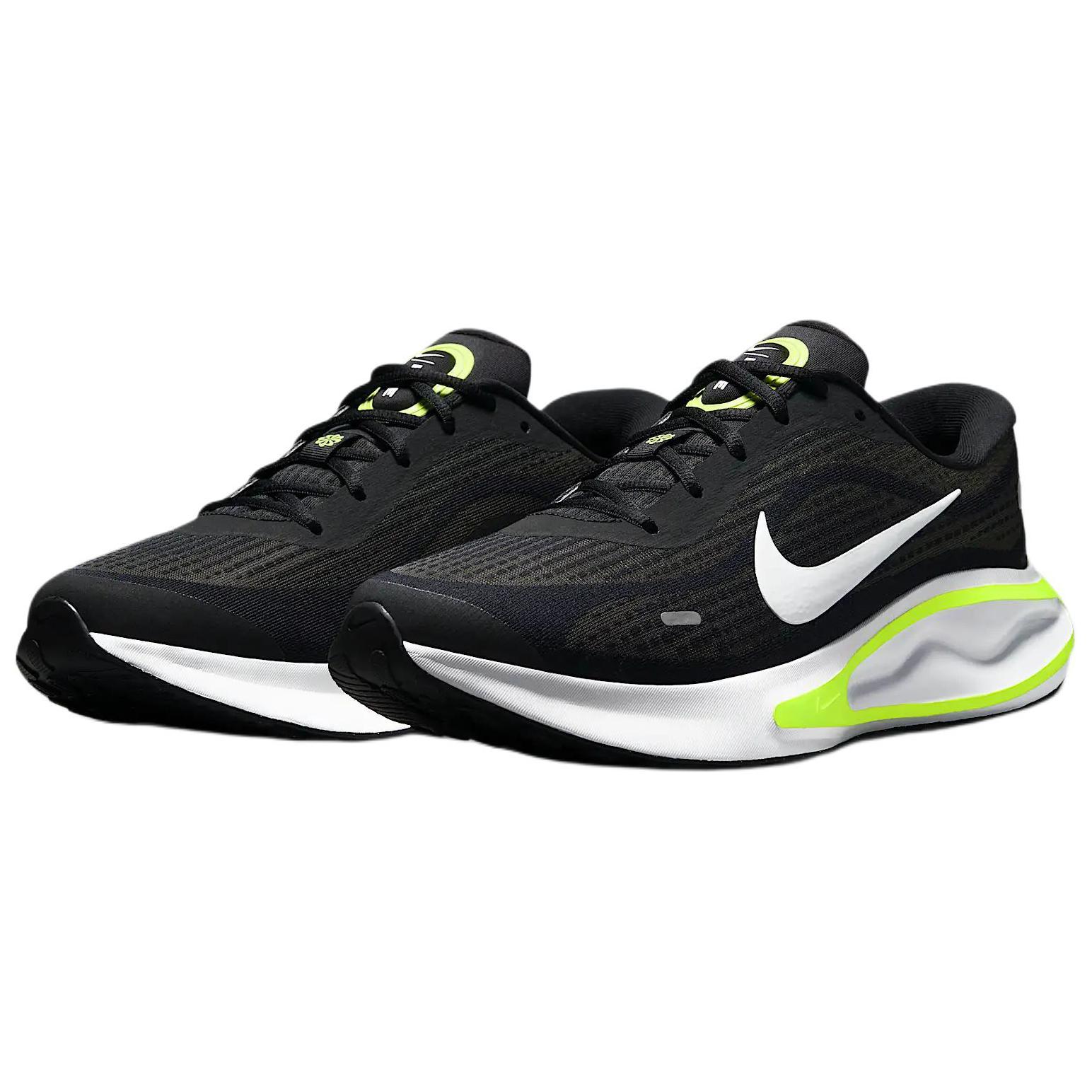Nike Journey Run Comfortable Abrasion Resistant Low top Running Shoes Men’s Black White
