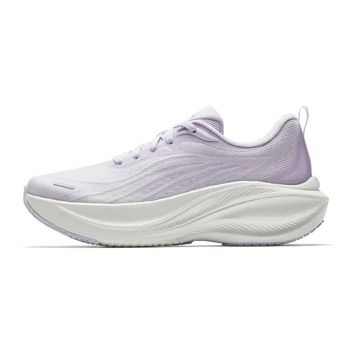 Anta Cushioning Abrasion Resistant Rebound Low top Sprint Running Shoes Women's Misty Purple