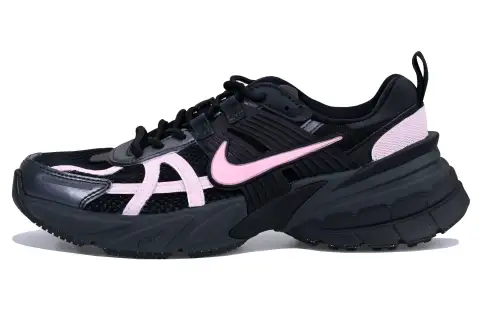 Nike V2K Run Pu Slip Resistant, Abrasion Resistant, Lightweight Low top Running Shoes Women's Black Pink