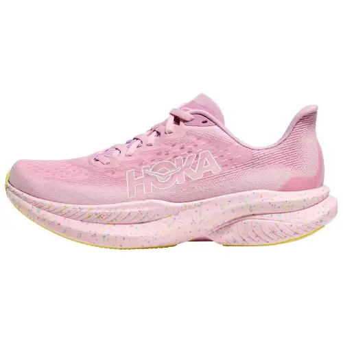 HOKA ONE ONE MACH 6 comfortable, versatile, non-slip, wear-resistant, low-top casual running shoes, men's pink and yellow