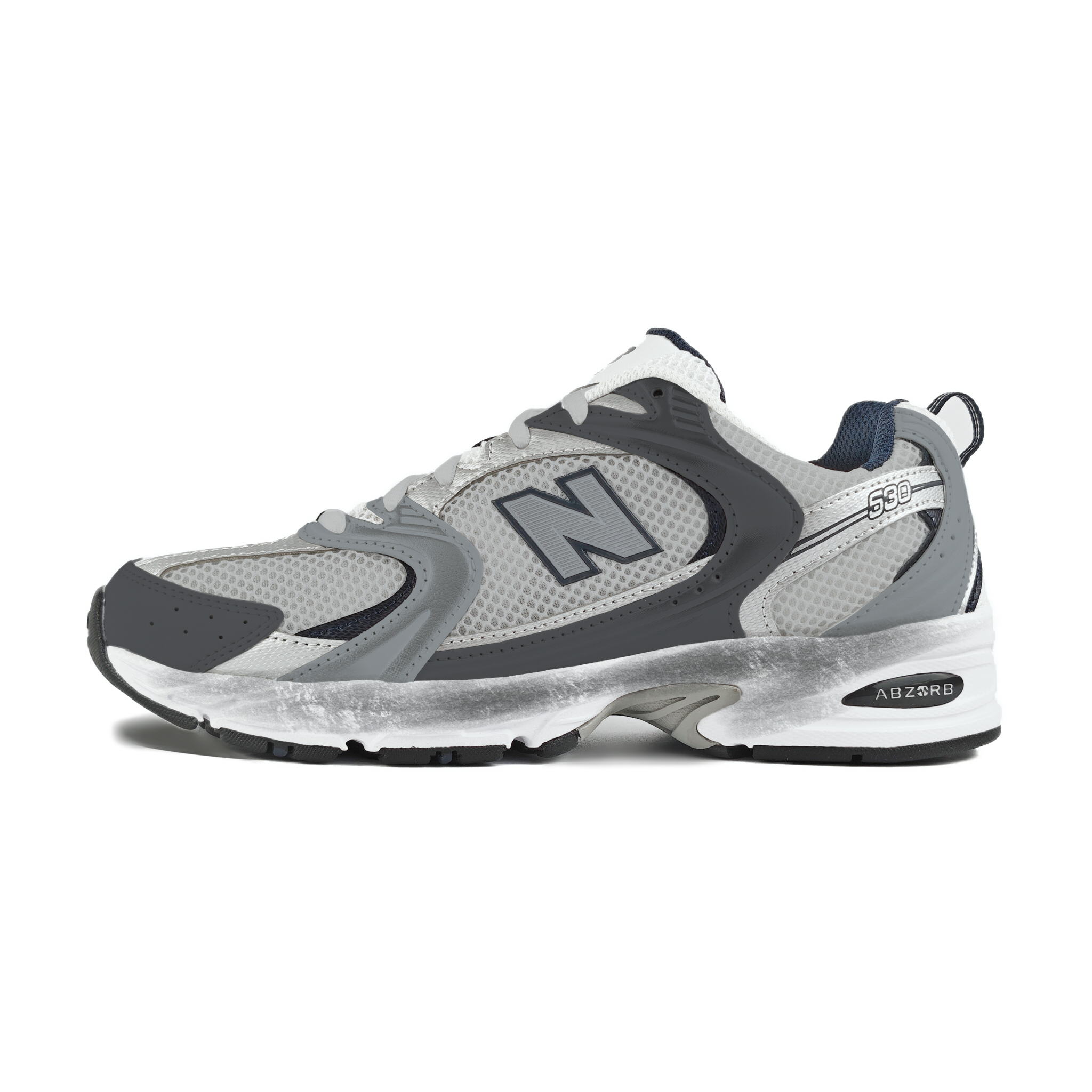 New Balance NB 530 Mesh, Textile, Artificial Leather Abrasion Resistant Low top Running Shoes Unisex Gray