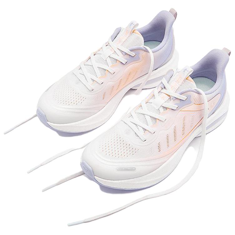 QIAODAN Slip Resistant Abrasion Resistant Low top Casual Running Shoes Women’s White Purple