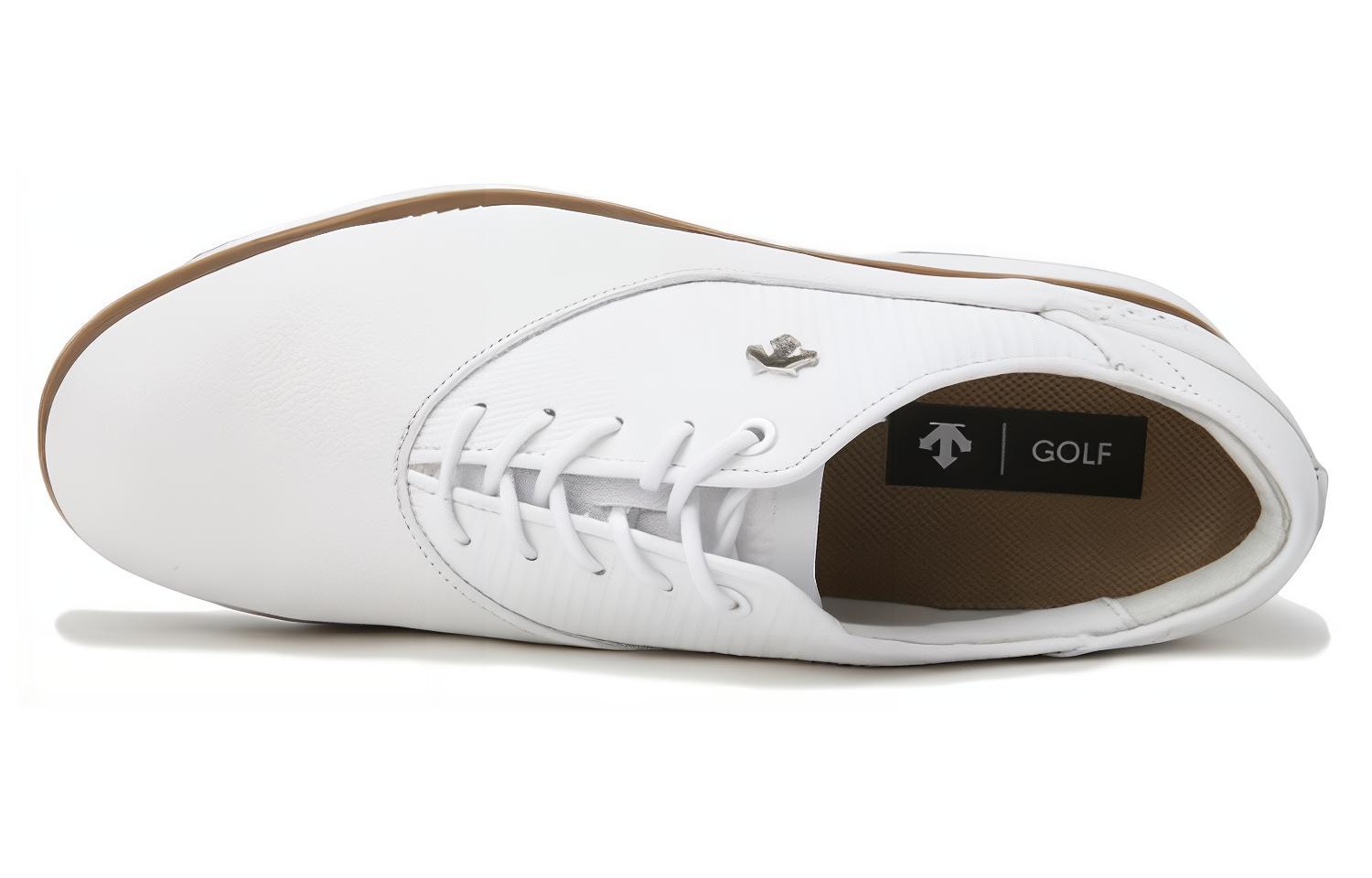 DESCENTE PRO Classic Cushioning Abrasion Resistant Cushioning, Wear Resistant Low top Golf Shoes Men’s White