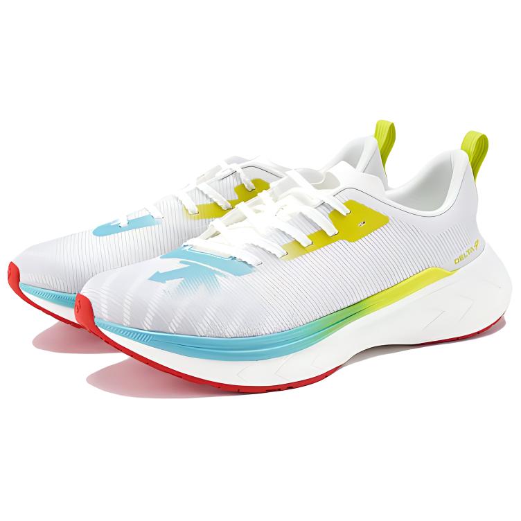 DESCENTE DELTA Comfortable And Breathable Cushioning Slip Resistant Low top Running Shoes Men’s White Blue