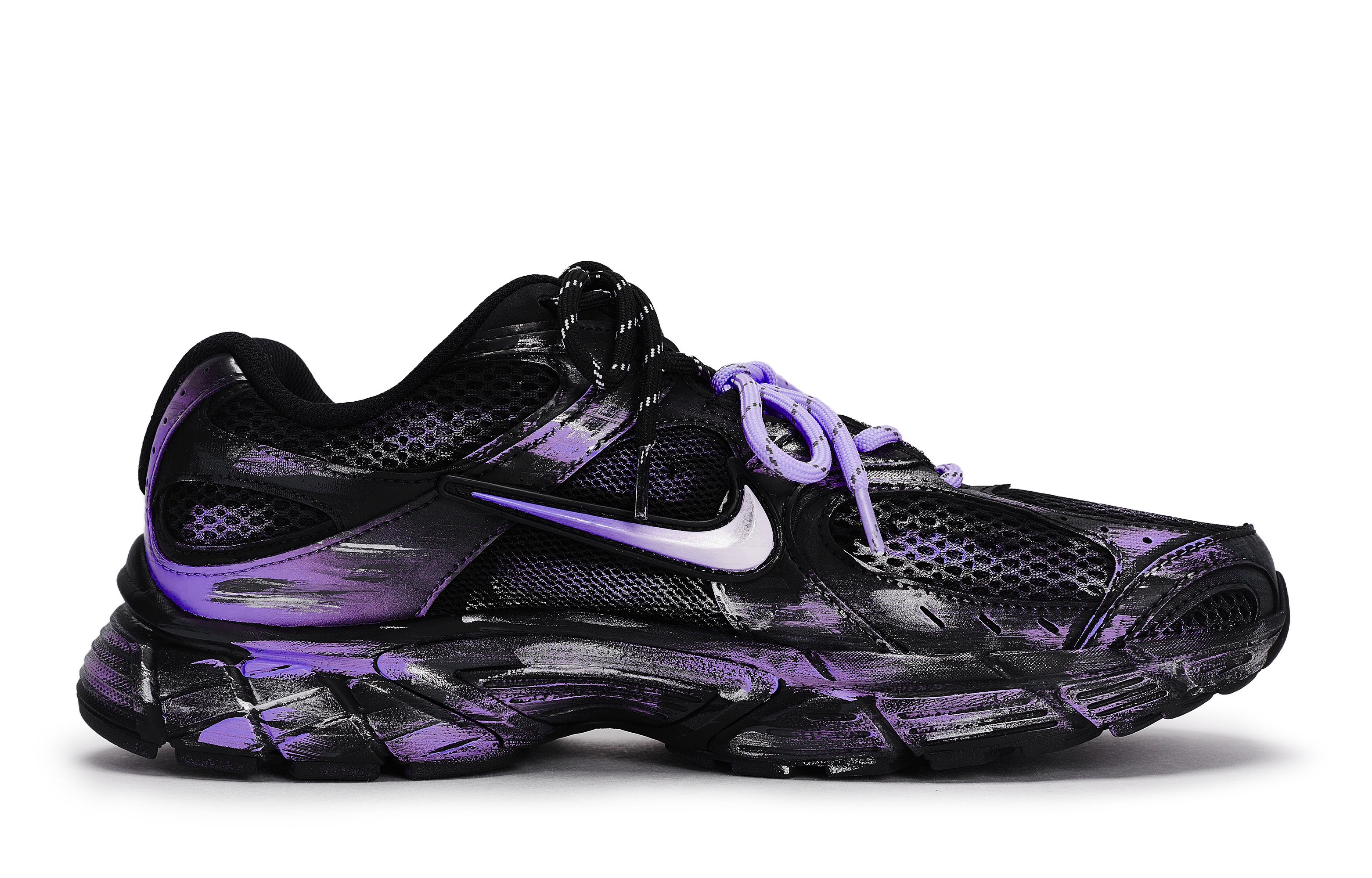 Nike V5 RNR Abrasion Resistant Abrasion Resistant Low top Running Shoes Unisex Black Silver Purple