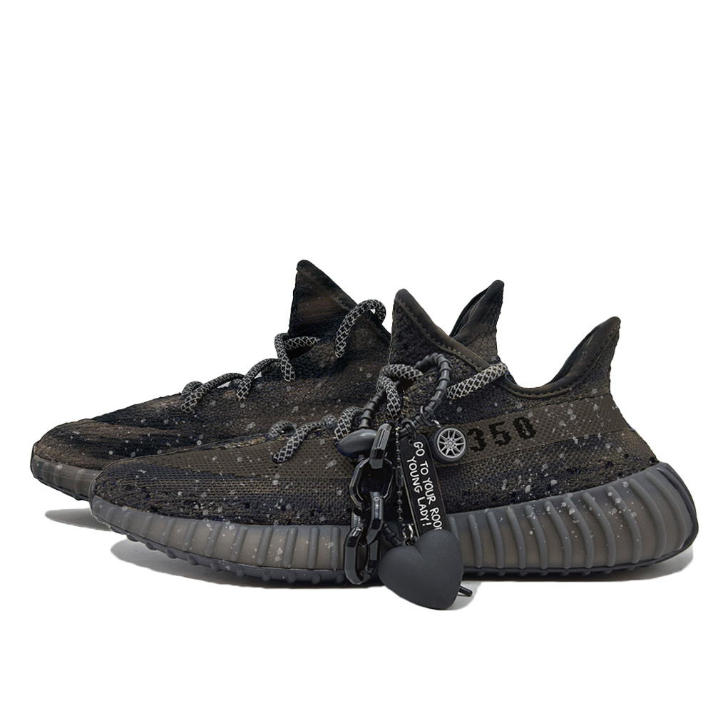 Adidas Originals Yeezy Boost 350 V2 Abrasion Resistant Low top Running Shoes Unisex Black