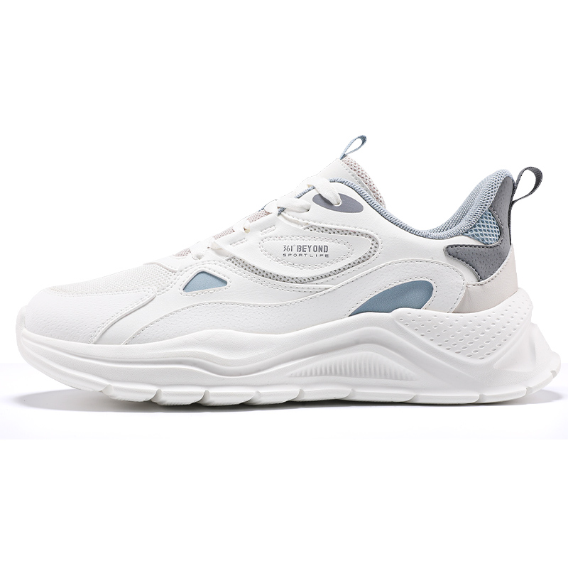 361° Cushioning Breathable Low top Casual Running Shoes Men’s White Blue