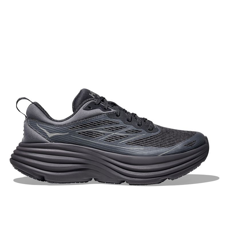 HOKA ONE ONE Bondi 8 Fabric Low top Casual Trail Running Shoes Unisex Charcoal Gray