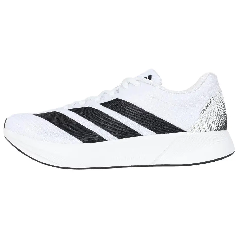 Adidas Duramo RC2 Fabric Slip Resistant, Abrasion Resistant, Rebound Low top Marathon Running Shoes Unisex White Black