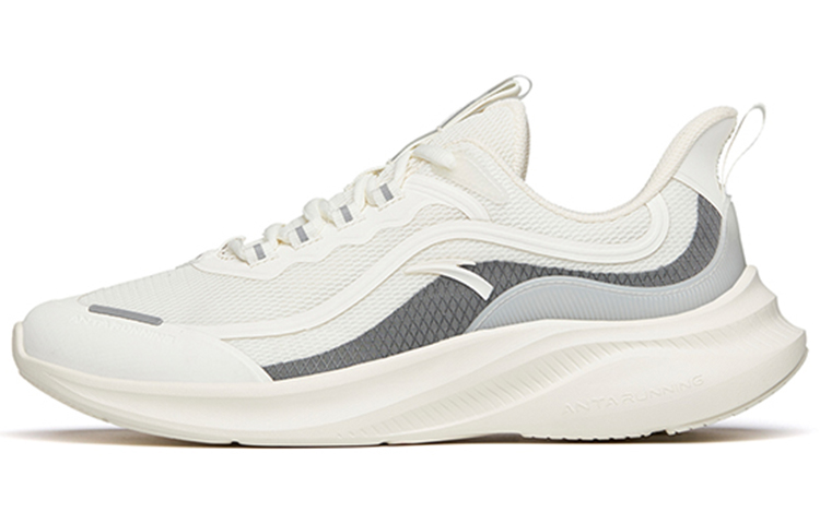 Anta Feihong Comfortable Slip Resistant, Abrasion Resistant, Breathable Low top Running Shoes Men's White Black
