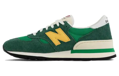 New Balance NB 990 V1 Comfortable Low top Running Shoes Unisex Green Yellow