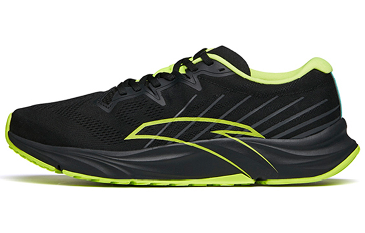 Anta Asphalt Road Dominator 1.0 Cushioning Slip Resistant Abrasion Resistant Low top Running Shoes Men's Black Green