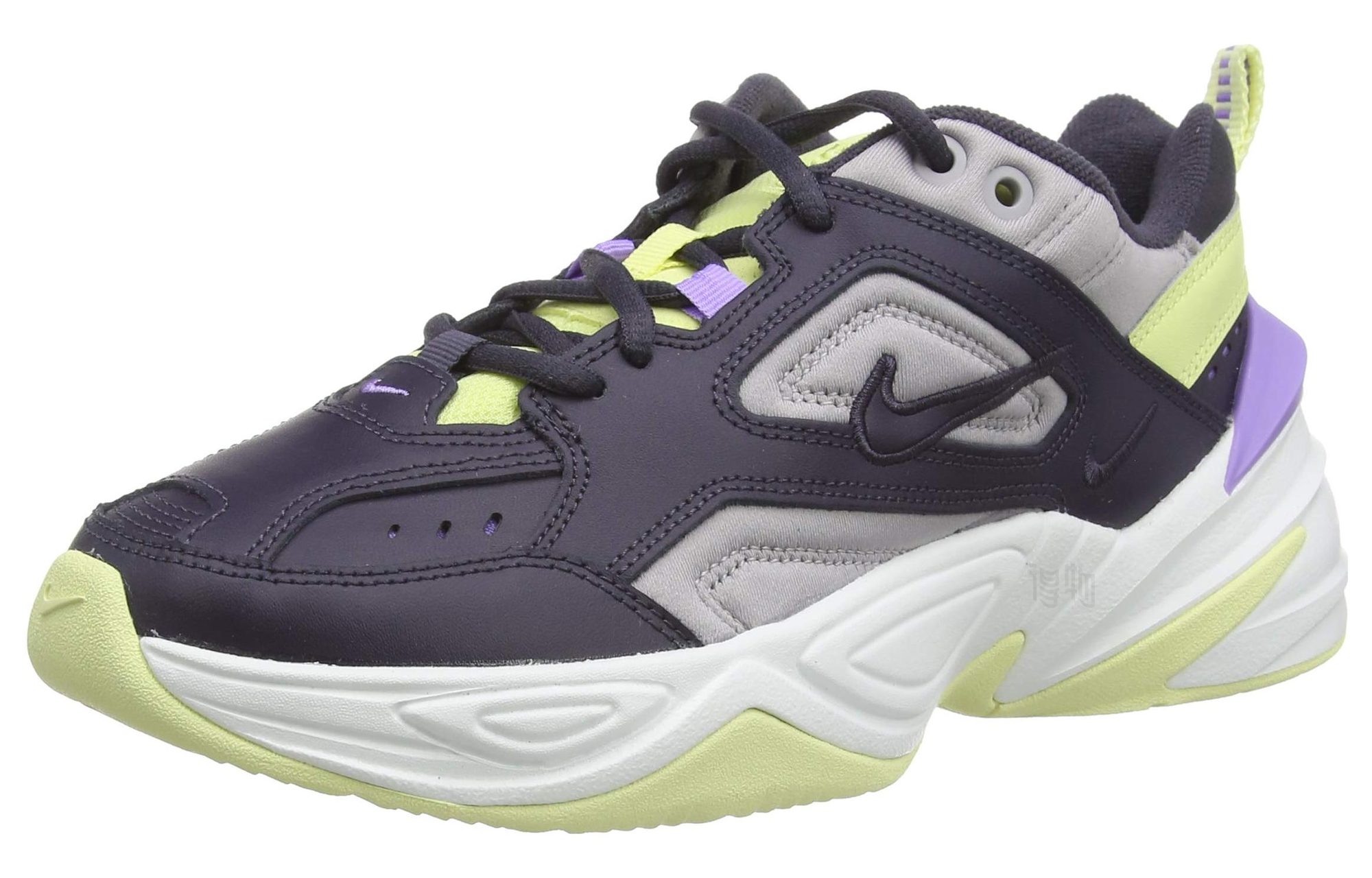 Женские кроссовки Nike M2K Tekno (черно-серый) — Чёрный / серый / фиолетовый / жёлтый — фото 2