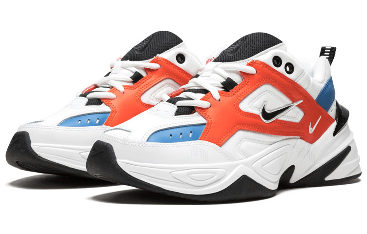 Женские кроссовки Nike M2K Tekno Team Orange (бело-оранжевые) — фото 3