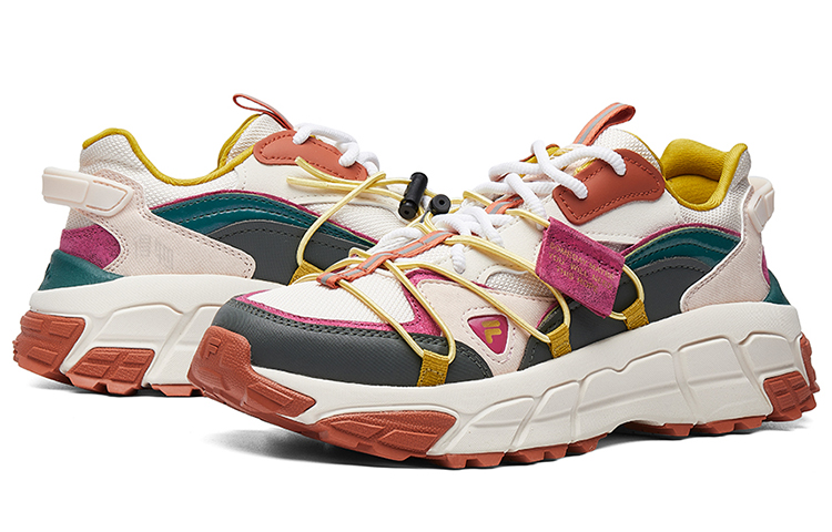 Женские кроссовки Fila FUSION Skyrunner (розово-серо-коричневые) — Розовый / серый / коричневый — фото 4