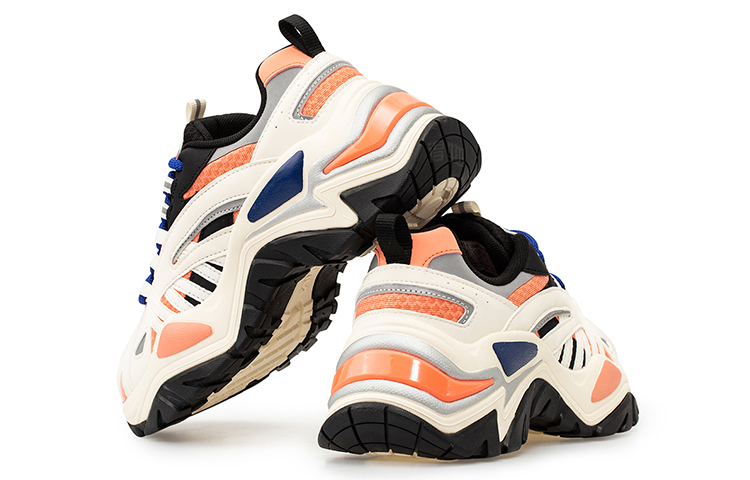 Женские кроссовки Fila FUSION (бело-оранжевые) — фото 5