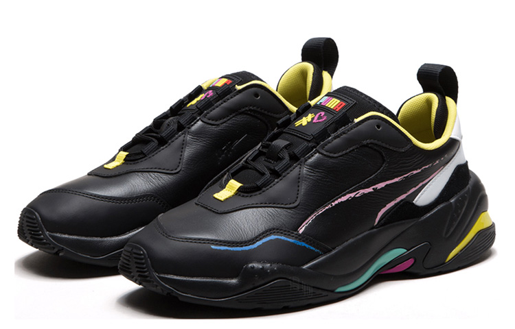 Кроссовки PUMA Thunder Bradley Theodord (черные с розовым и желтым) — Чёрный — фото 3