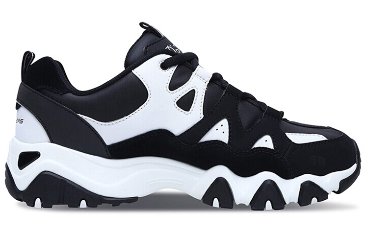 Женские кроссовки Skechers D'Lites (черно-белые) — фото 2